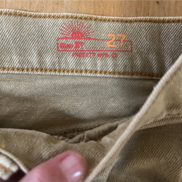 FAHERTY Women’s Sun washed Denim Shorts  Size 27 Gold Raw Hem Cut Offs - Picture 3 of 10